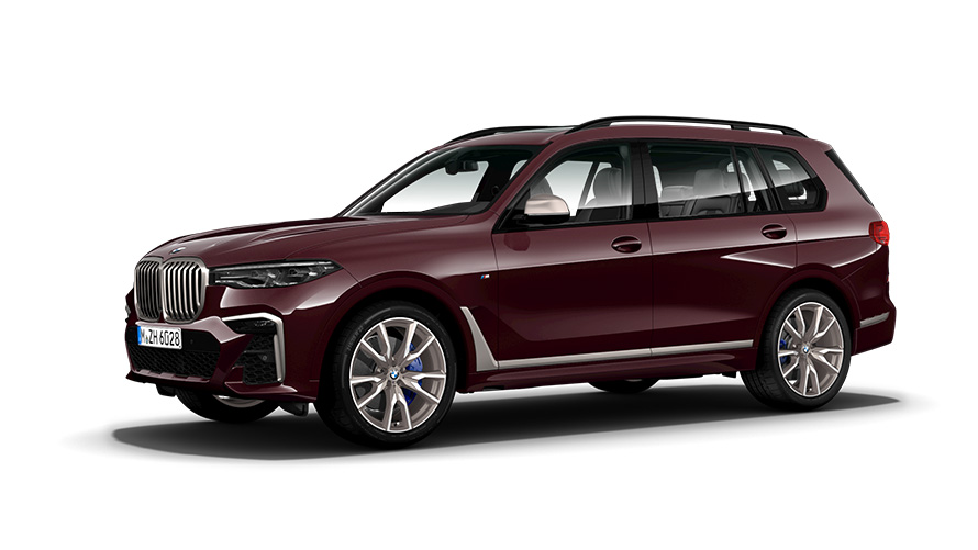 Imagine cu trei sferturi din partea laterală a BMW X7 M50i G07 2019 Imagine cu trei sferturi din partea laterală a BMW X7 M50i G07 2019