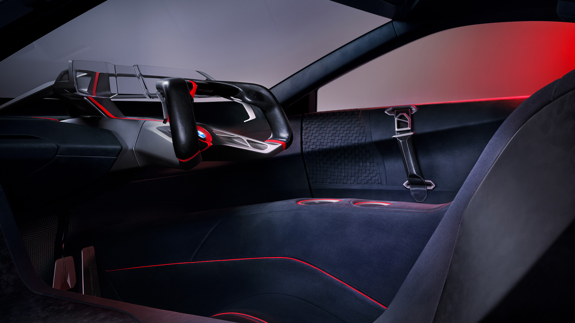 Imagine din interiorul BMW Vision M NEXT Imagine din interiorul BMW Vision M NEXT, cu designul scaunelor ergonomice