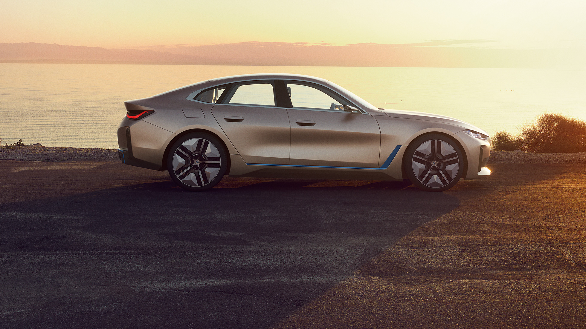 Exteriorul BMW Concept i4, 2020, G26 Imagine de la exterior cu BMW Concept i4, 2020, G26, noul BMW Gran Coupé integral electric