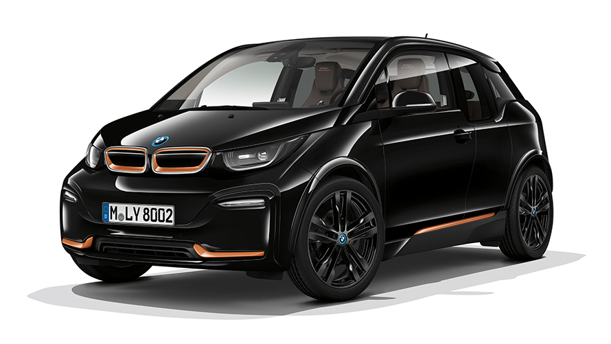Imagine din studio cu BMW i3s Imagine din studio cu trei sferturi din partea frontală a BMW i3s