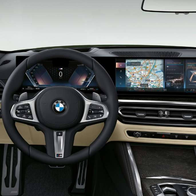 Imagine cu habitaclul interior al BMW Seria 4 Cabriolet G23 2020, model M Sport