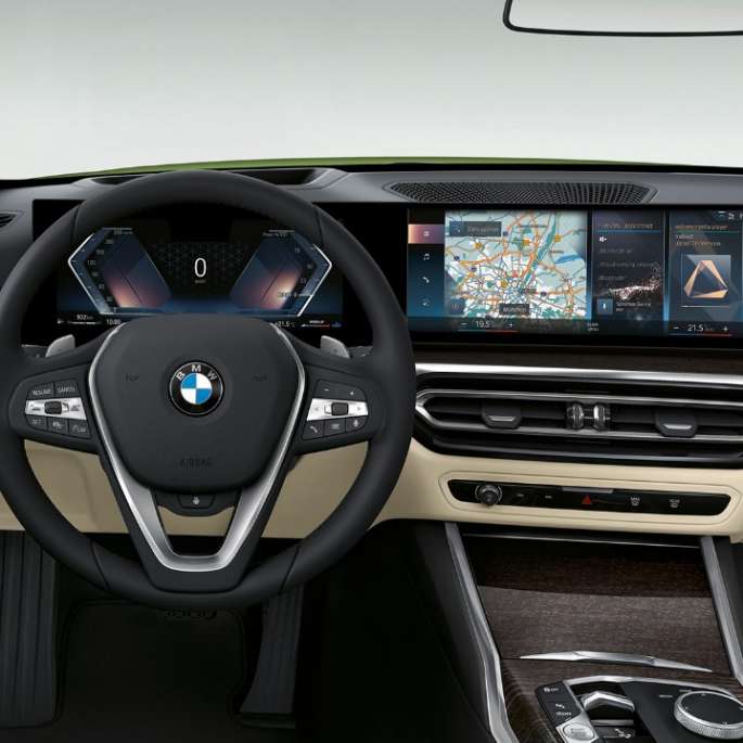 Imagine din interior cu habitaclul modelului de bază BMW Seria 4 Cabriolet G23 2020